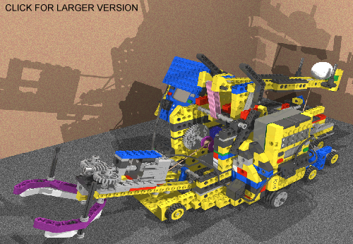Render of the lego catapult