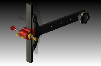 Full CAD render of bow sight mount